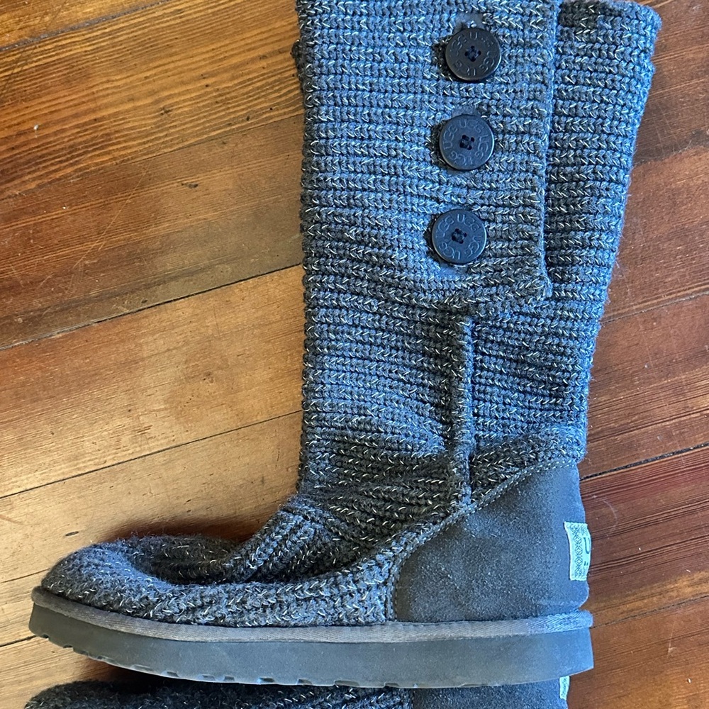 UGG Cardy Knit Boots with Buttons
